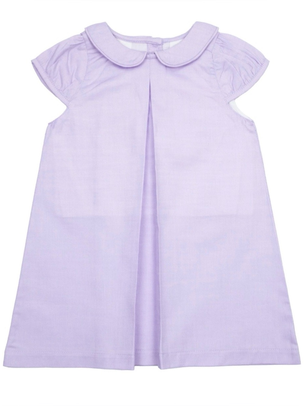 Cuclie Pique Dress in Lavender w/ Peter Pan Collar & Pleated Detail 18M
